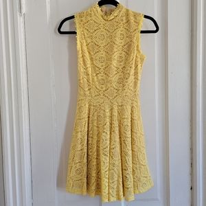 Yellow Crochet Lace Dress